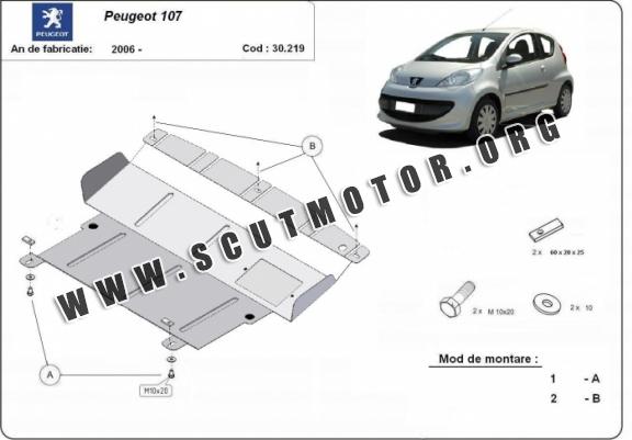 Scut motor metalic Peugeot 107