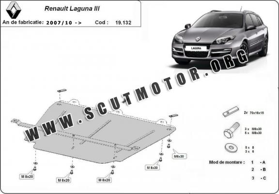 Scut motor metalic Renault Laguna 3