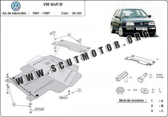 Scut motor metalic VW Golf 3