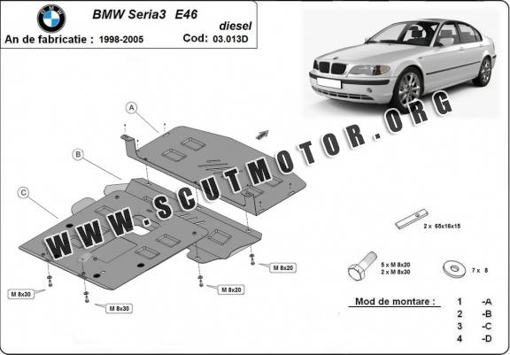 Scut motor metalic BMW Seria 3 E46 - Diesel