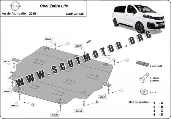Scut motor metalic Opel Zafira Life