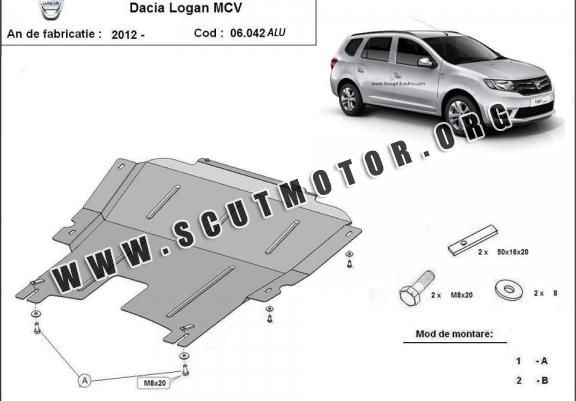 Scut motor metalic din aluminiu Dacia Logan MCV